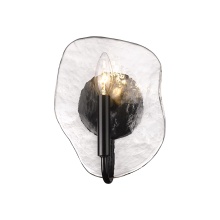 Golden 1140-1W BLK-HWG - Golden Lighting Samara 1-light Wall Sconce in Matte Black